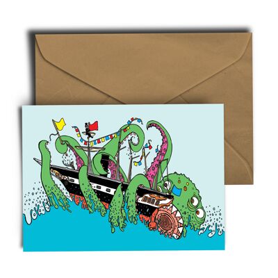 Monster Vs SS Great Britain Greeting Card