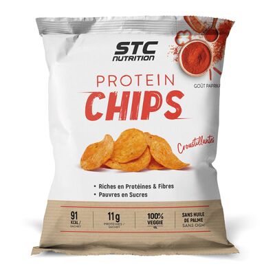 10 SACHETS PROTEIN CHIPS Gout Paprika Chips protéinées croustillantes