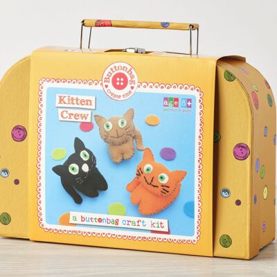 Kitten Crew Bastelset – Buttonbag – Machen Sie Ihre eigenen Bastelarbeiten für Kinder