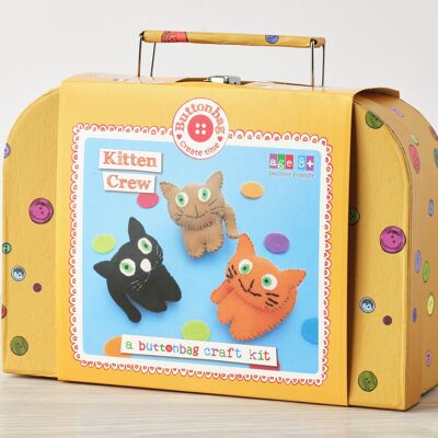 Kitten Crew Craft Kit - Buttonbag - Make your own children's crafts