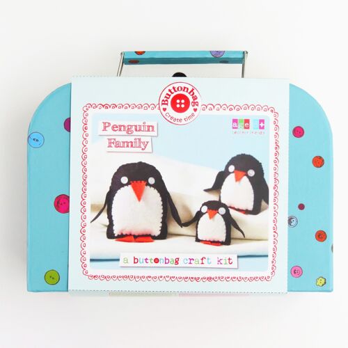 Penguin Family Craft Kit - Buttonbag - Make your own children's crafts