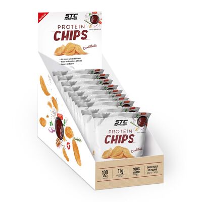 10 SACHETS PROTEIN CHIPS gout Barbecue Chips protéinées croustillantes