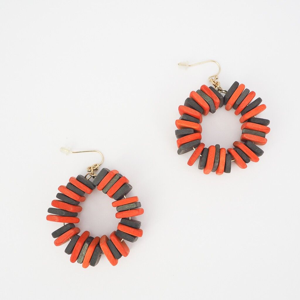 Pendiente Madera 10- Naranja