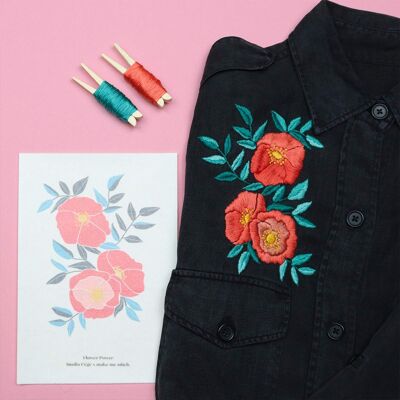Flower Power Embroidery Kit