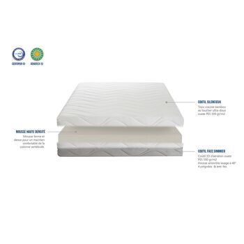 Matelas La City 140x200 cm | Mousse Haute Densité | Soutien Ferme 3