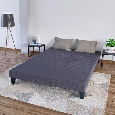 Luxury Loft Mattress Topper with Hollowfibre Fill, 100% Cotton Cover &  Elasticated Straps - Size Single, H12.5 x W90 x D190cm