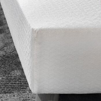Sommier tapissier Capucine Blanc 90x190 cm | Epaisseur 13 cm (pieds non inclus) 3