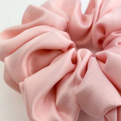 Lila Pink Satin Scrunchie