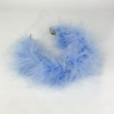 Bandeau à plumes bleu ciel Lila