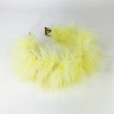 Lila Yellow Feather Headband