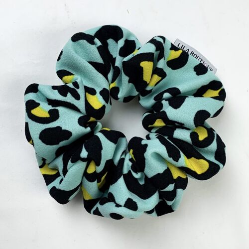 Lila Blue Animal Scrunchie