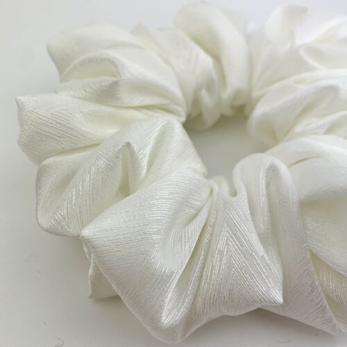 Lila Ivory Satin Scrunchie