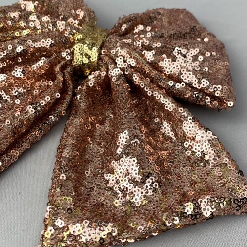 Lila Rose Gold Sequin Bow Hair Clip