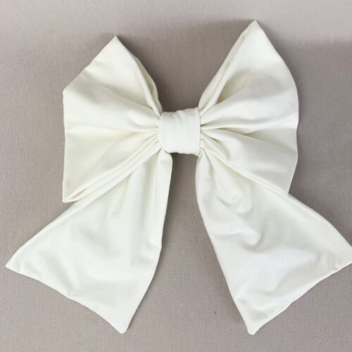 Lila White Bow Hair Clip