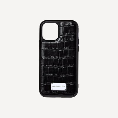 Noir croc iphone 12 pro case