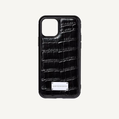 Noir croc iphone 12 pro max case