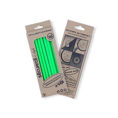 18 Ray reflectors 15 cm - Green