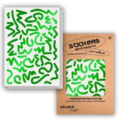 Sheets of reflective stickers A5 Louvre Green
