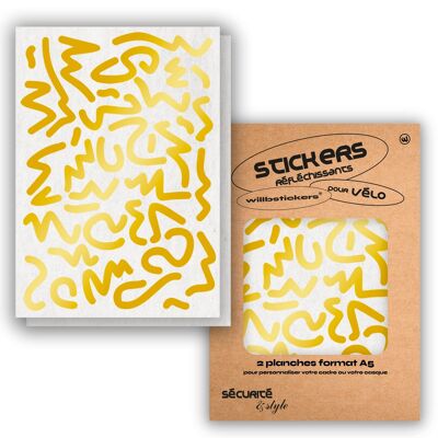 Sheets of reflective stickers format A5 Louvre Gold