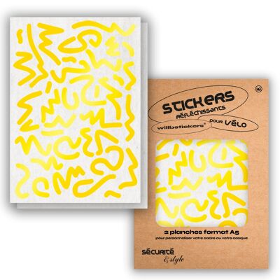 Sheets of reflective stickers A5 Louvre Yellow