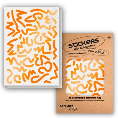 Sheets of reflective stickers format A5 Louvre Orange