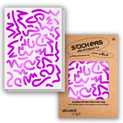 Sheets of reflective stickers format A5 Louvre Violet