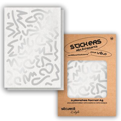 Sheets of reflective stickers format A5 Louvre White
