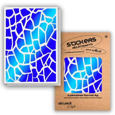 Sheets of reflective stickers format A5 Volcano Blue