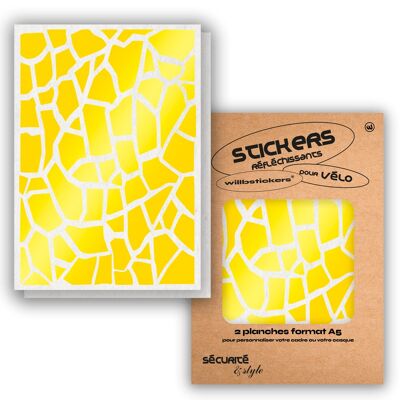 Sheets of reflective stickers format A5 Volcano Yellow