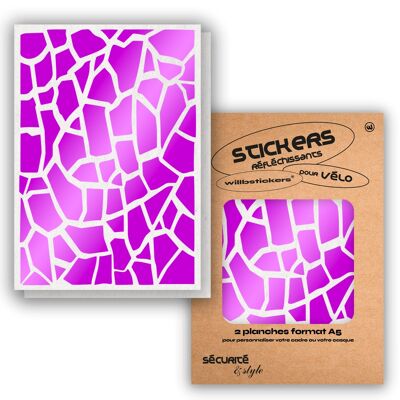 Sheets of reflective stickers format A5 Volcano Purple