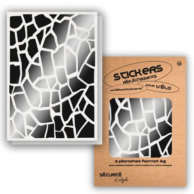 Sheets of reflective stickers format A5 Volcano Black