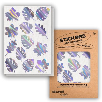 Sheets of reflective stickers A5 Leaf Rainbow