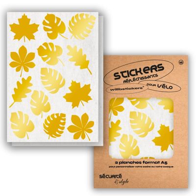 Hojas de pegatinas reflectantes formato A5 Leaf Gold