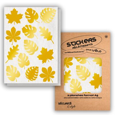 Sheets of reflective stickers format A5 Leaf Gold