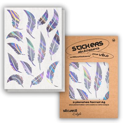 Sheets of reflective stickers format A5 Plume Rainbow