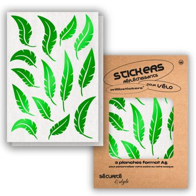 Sheets of reflective stickers format A5 Feather Green
