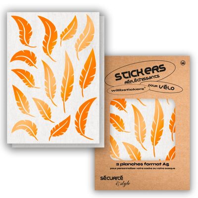 Sheets of reflective stickers format A5 Plume Orange
