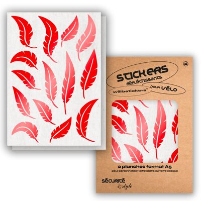 Sheets of reflective stickers A5 Plume Rouge
