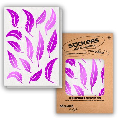 Sheets of reflective stickers format A5 Plume Purple