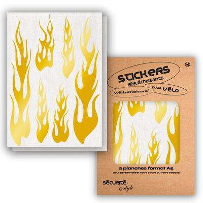 Sheets of reflective stickers format A5 Flame Gold