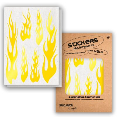 Sheets of reflective stickers format A5 Flame Yellow