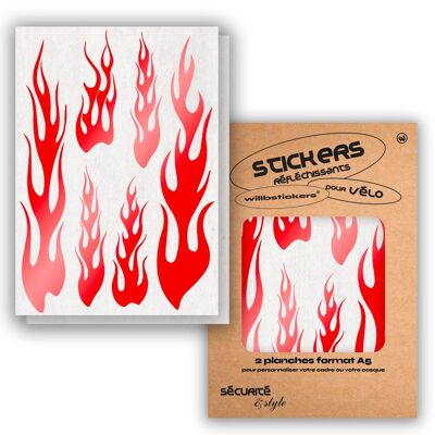 Planches de stickers réfléchissants format A5 Flamme Rouge
