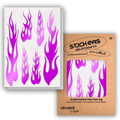 Sheets of reflective stickers format A5 Violet Flame