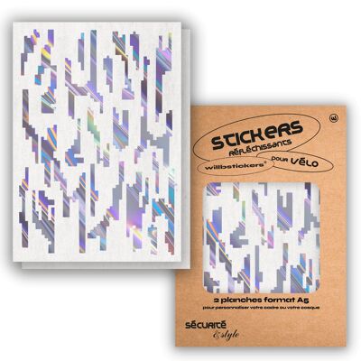 Sheets of reflective stickers format A5 Digital Rainbow