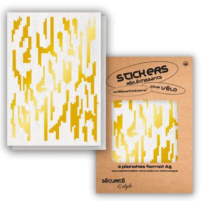 Sheets of reflective stickers format A5 Digital Gold