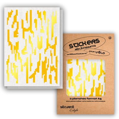 Hojas de pegatinas reflectantes formato A5 Digital Yellow