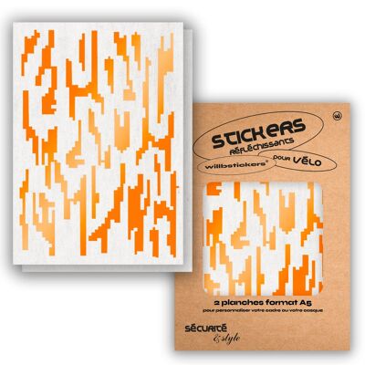 Planches de stickers réfléchissants format A5 Digital Orange