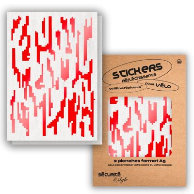 Sheets of reflective stickers format A5 Digital Red