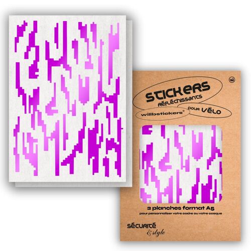 Planches de stickers réfléchissants format A5 Digital Violet