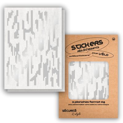 Planches de stickers réfléchissants format A5 Digital Blanc